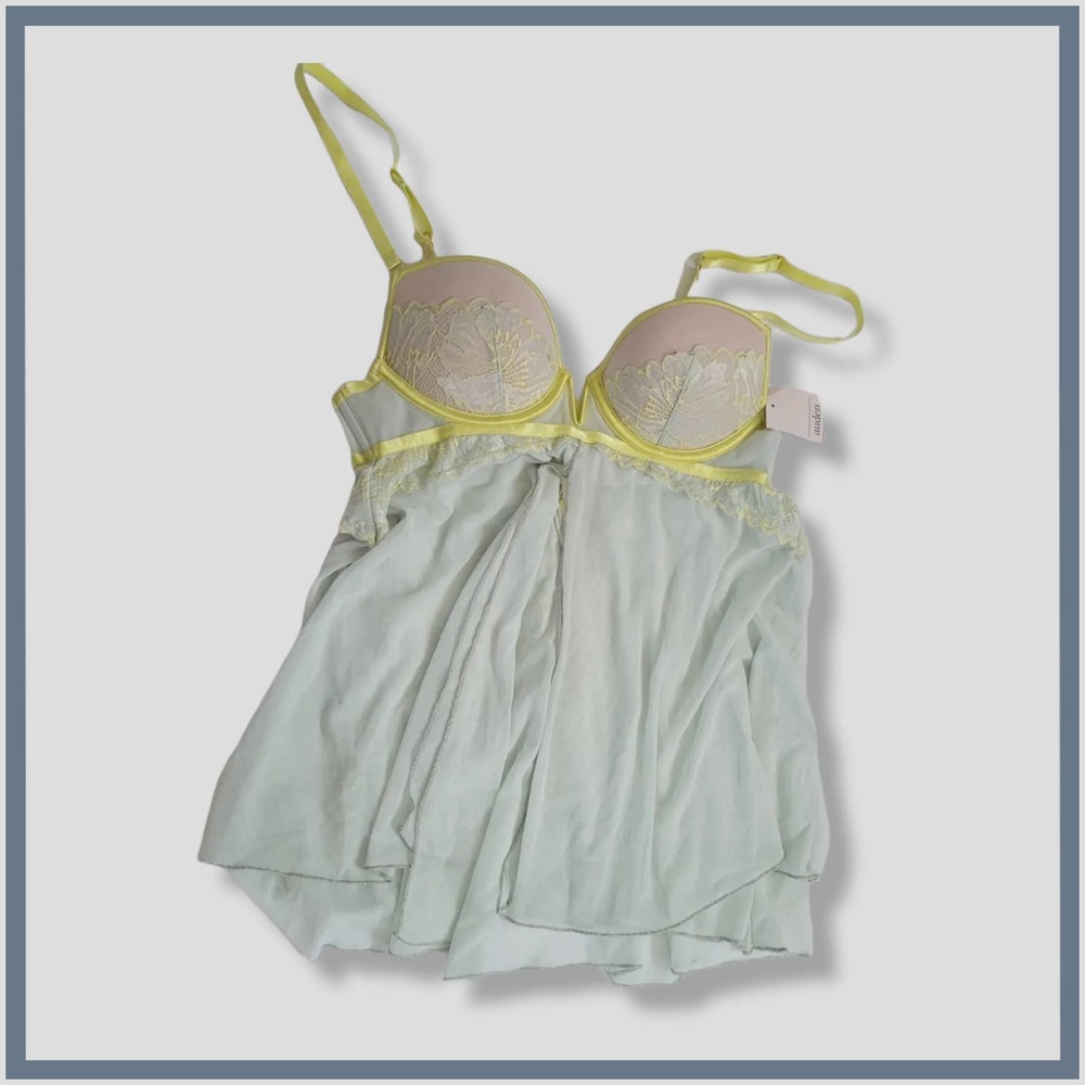 Auden - Women's Push-up 2 piece Babydoll Set- XS